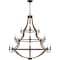 Quoizel Shire 15-Light Rustic Black Chandelier SHR5015RK - alternate 2